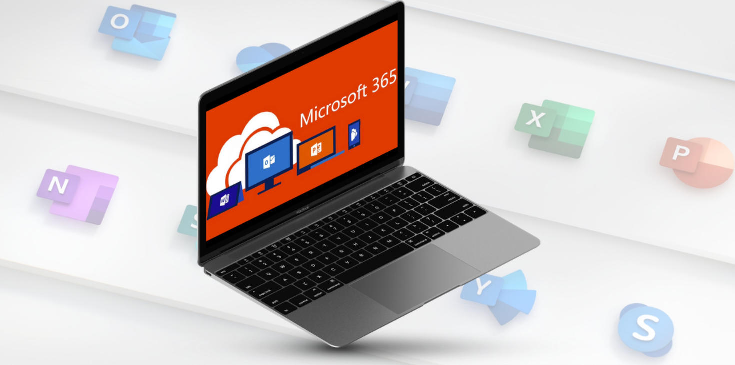 - ‘Representing password change’ – Laptop displaying Microsoft 365