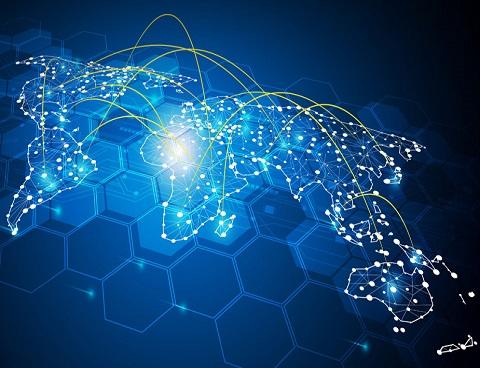 image abstraite de connexions