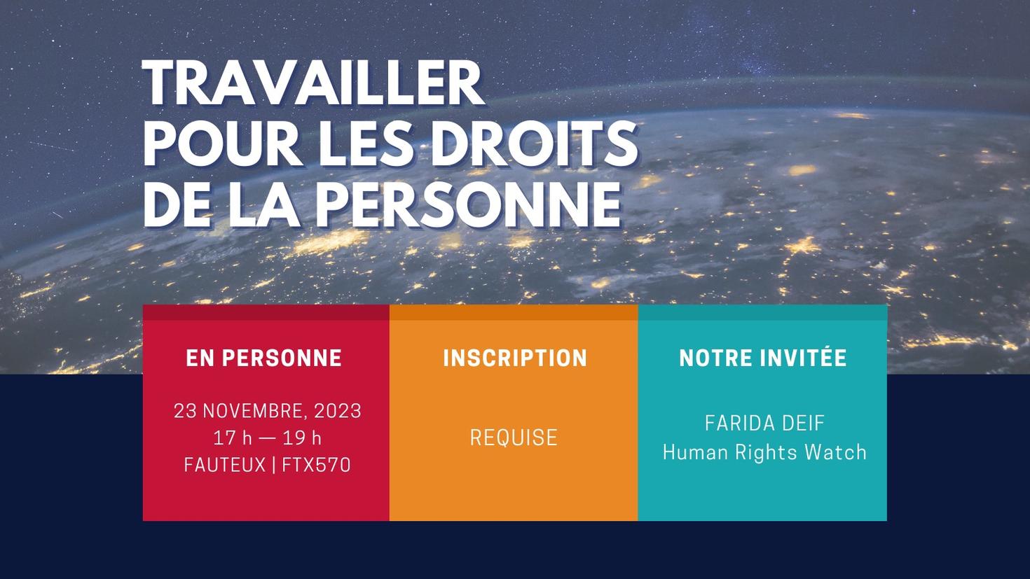 Événement de réseautage avec Farida Deif