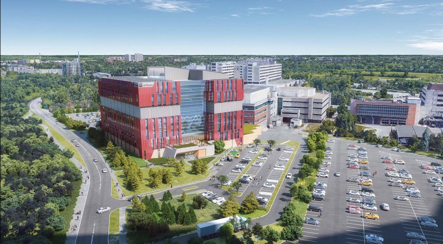 Rendu du future Centre de recherche médicale de pointe