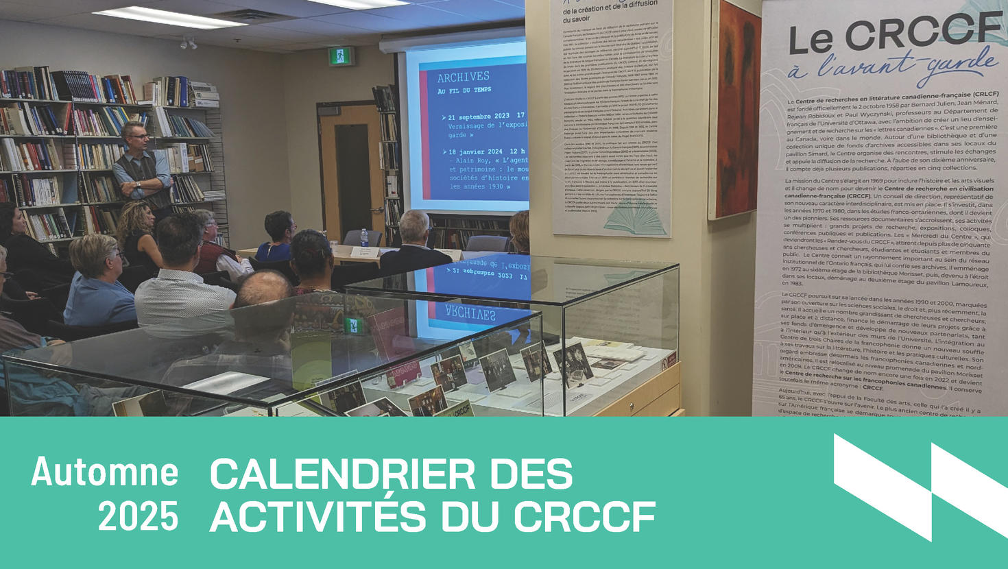 Visuel du calendres des activités du CRCCF automne 2025