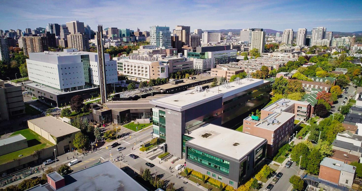 Aerial view of the campus