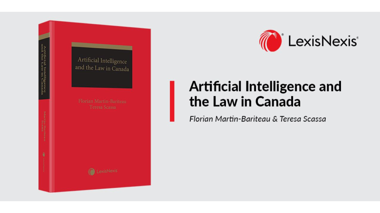 Book cover of Artificial Intelligence and the Law in Canada