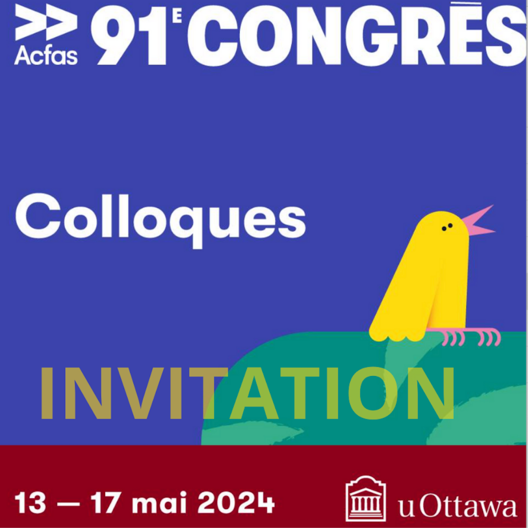 Image d’un oiseau jaune assis sur un arbre abstrait vert avec un fond mauve ainsi qu’une bannière rouge de l’Université d’Ottawa. La bannière contient le logo de l’Université.