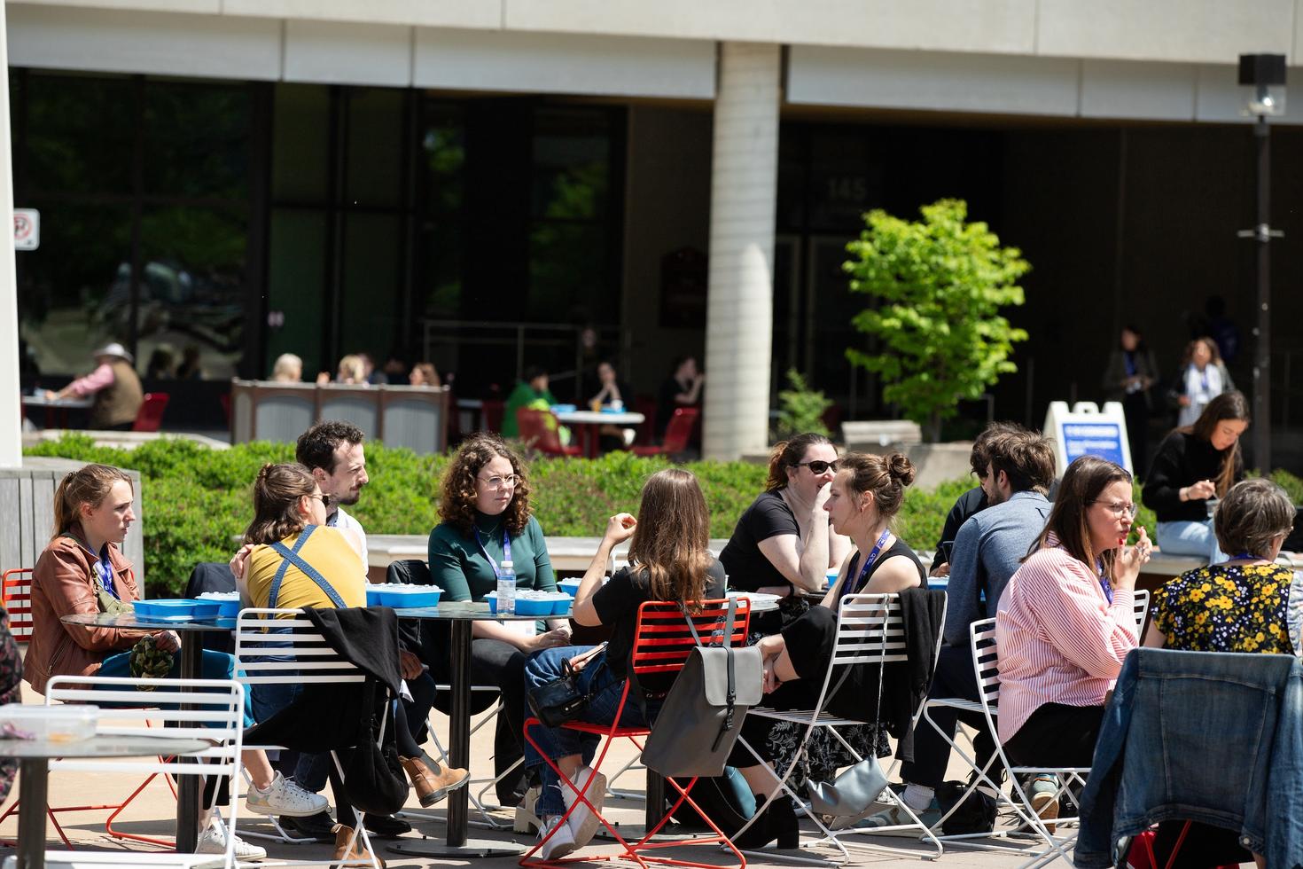 ACFAS Conference participants sitting at Univeristy Place.