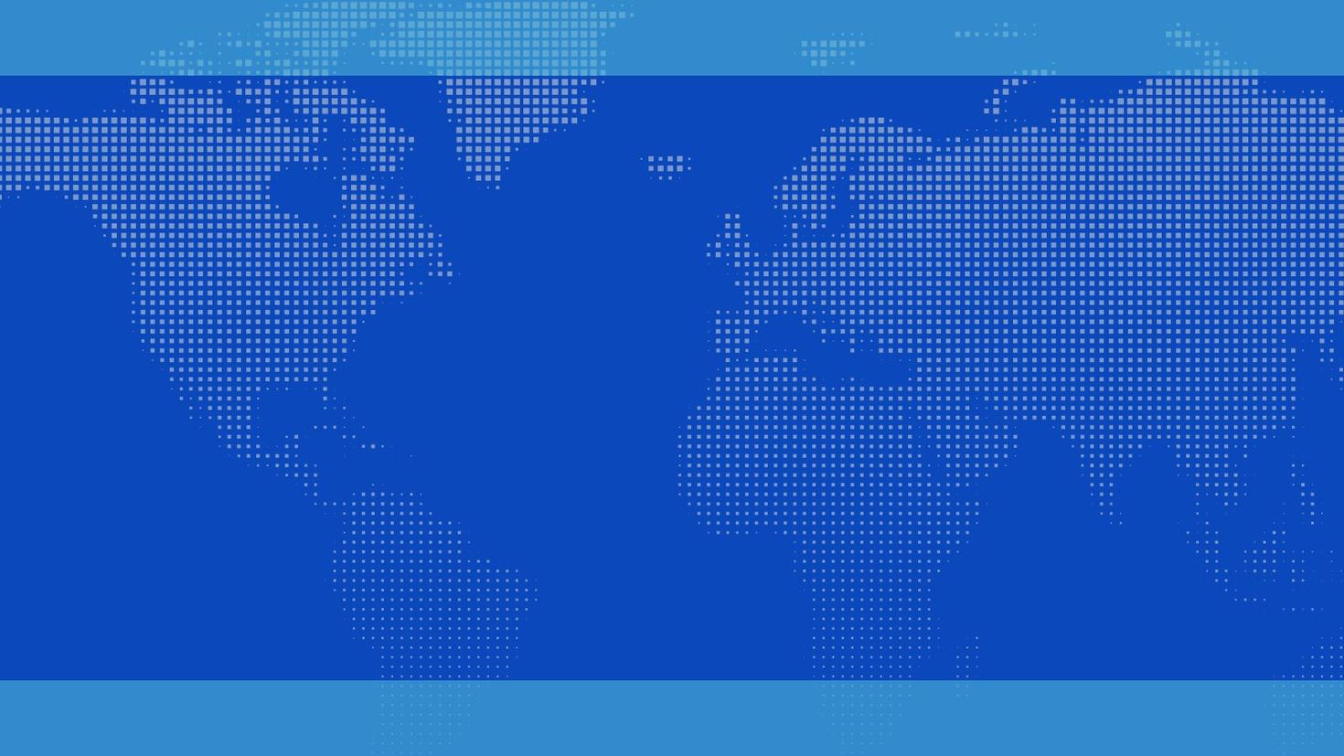 Blue map of the world.