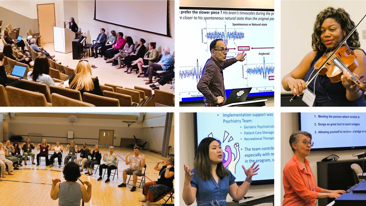 collage of photos of various presenters from previous conferences
