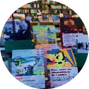 Digital illustration of the University of Ottawa Press book display