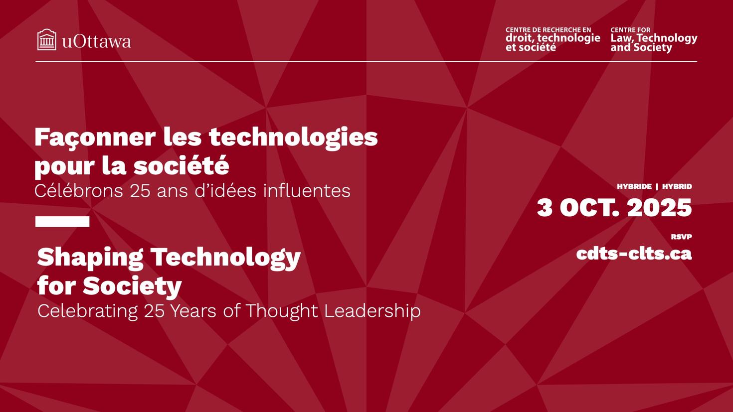 Poster for the event Shaping Technology for Society, with date, time and location of the event