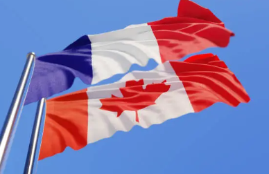 Canada and France flags
