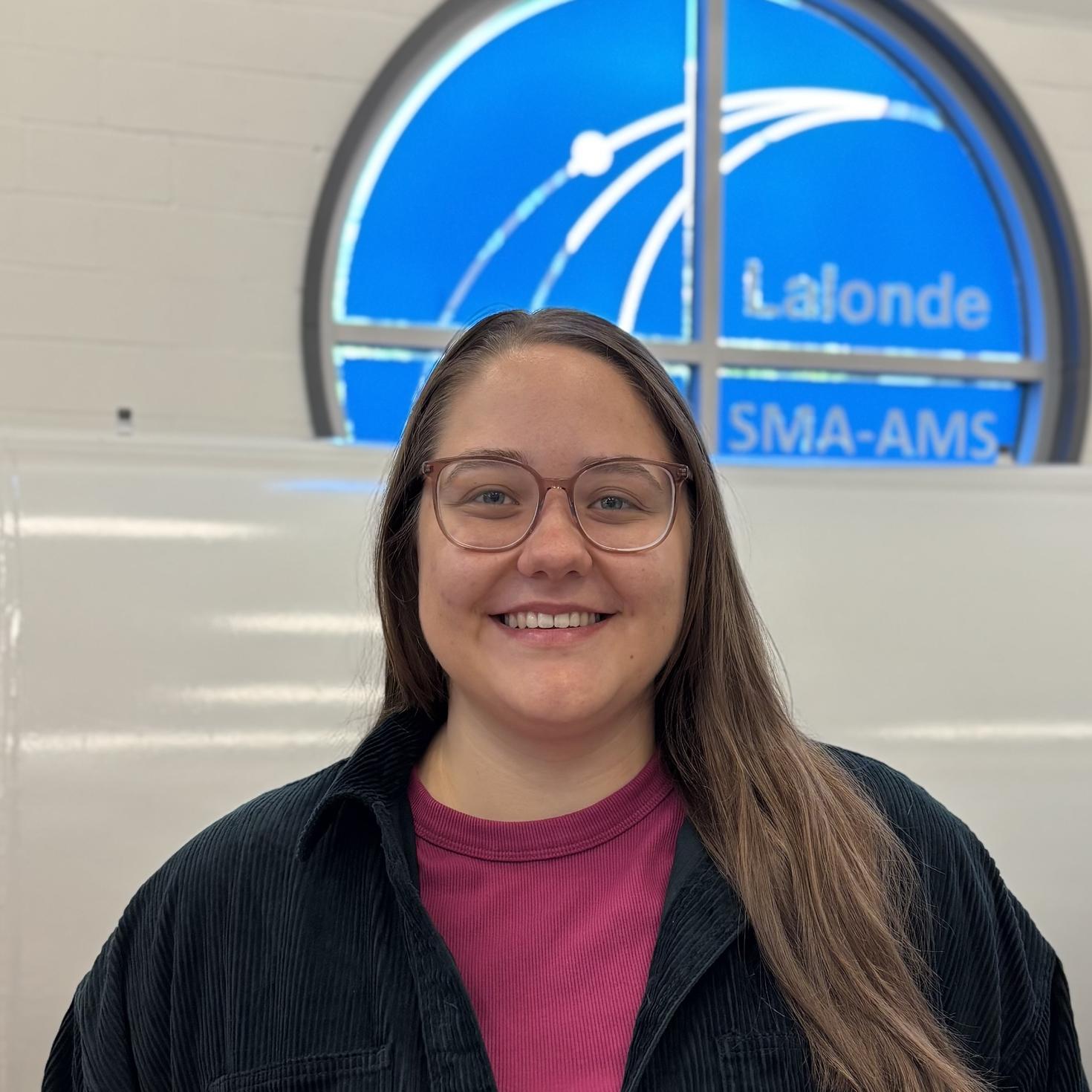 Eve Lindroos in the AMS hall