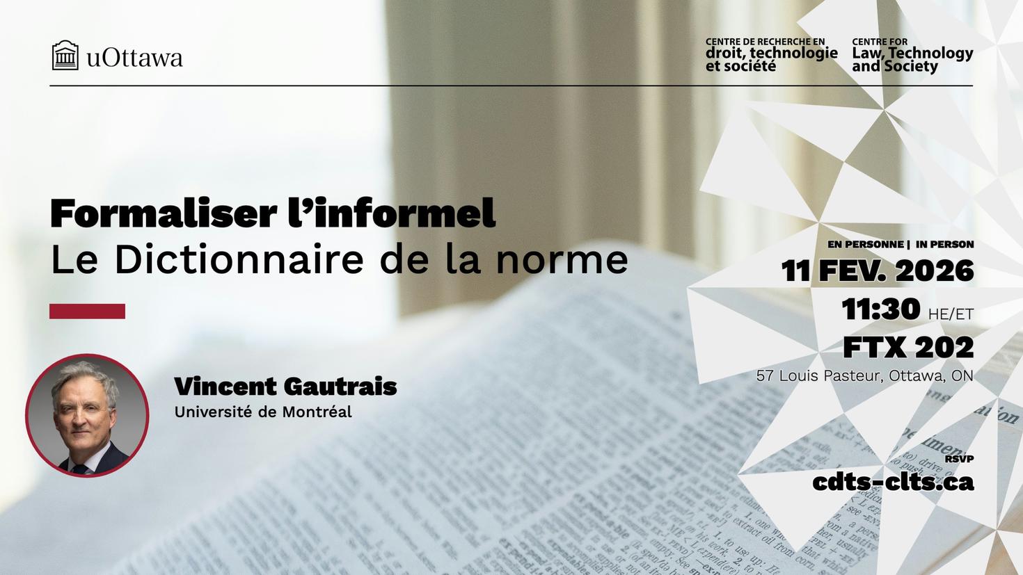 event poster of "Formaliser l'informel"