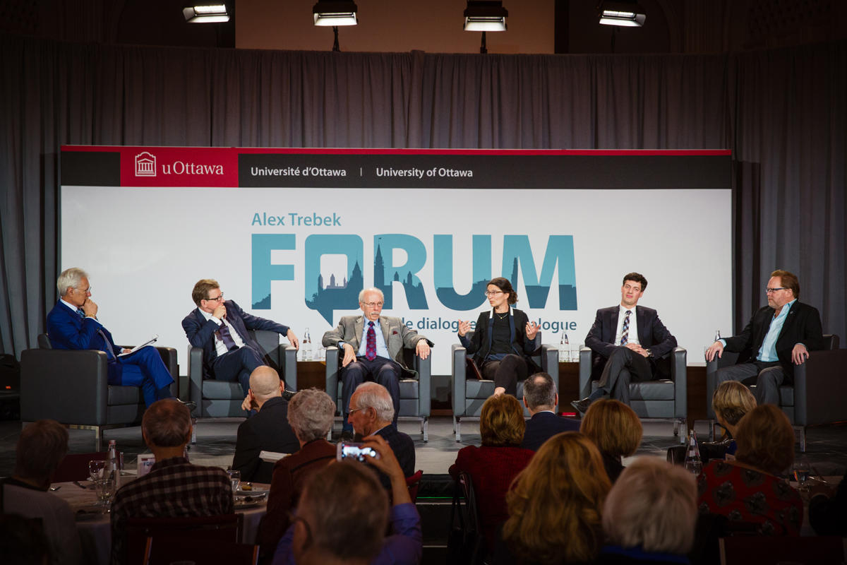 Expert panel at the Alex Trebek Forum for Dialogue