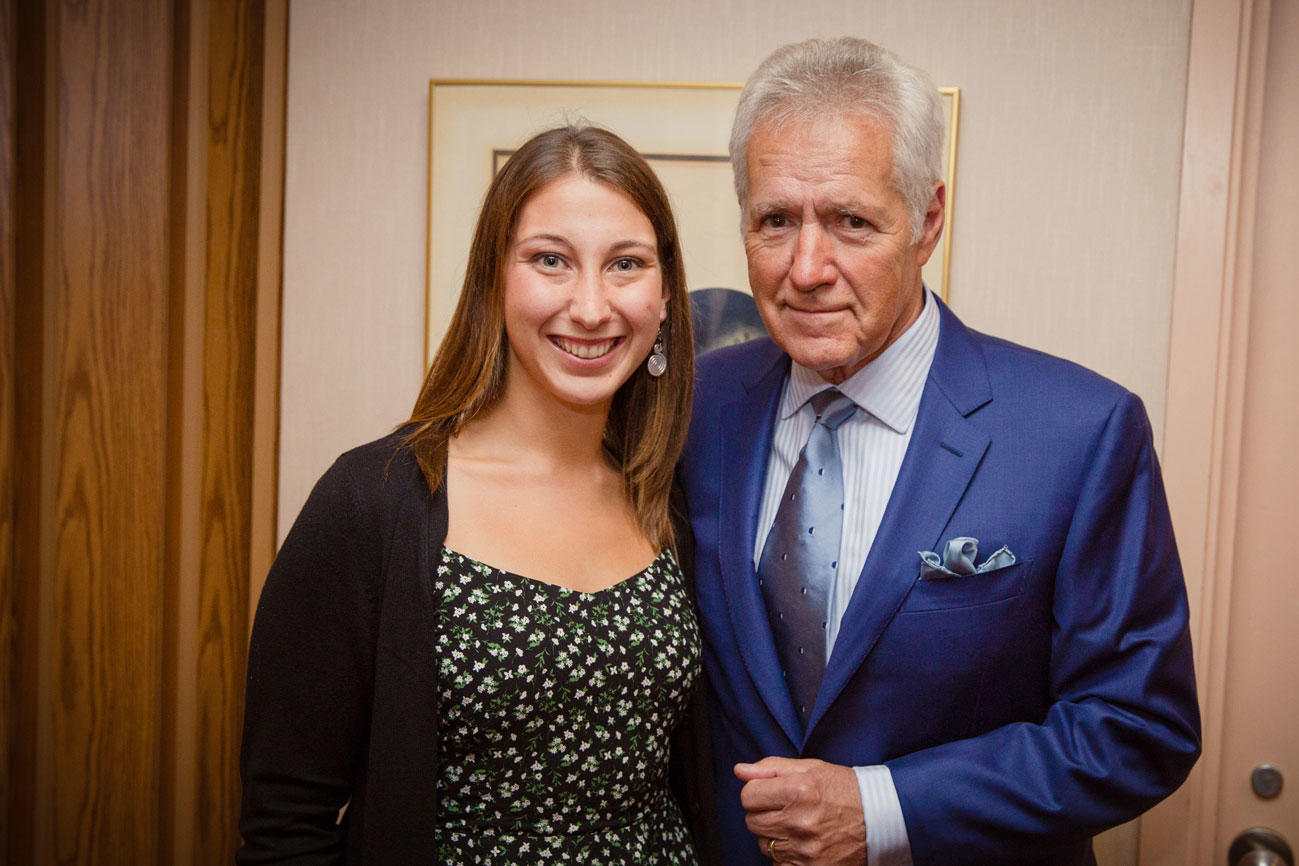 Alex Trebek and Hunter Kelly