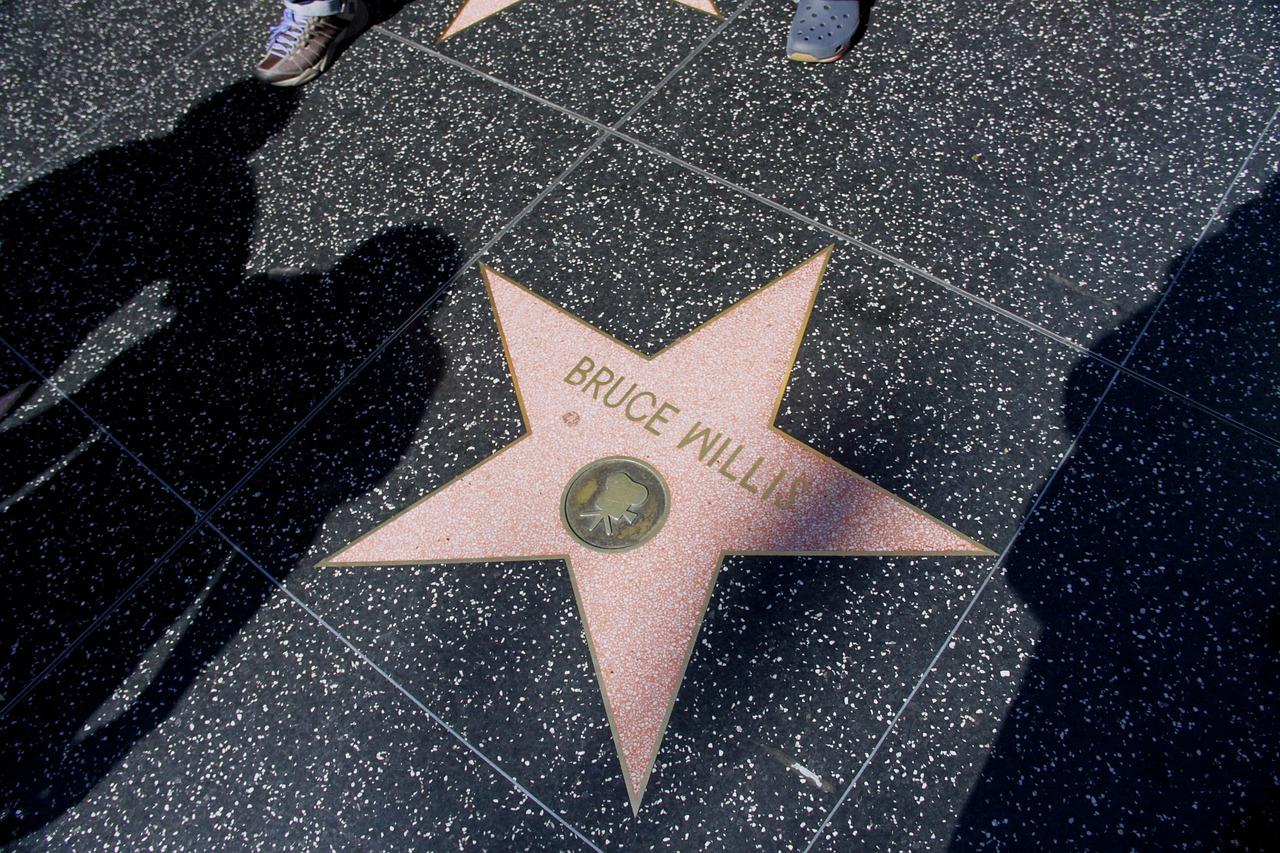 Bruce Willis' star on Hollywood walk of fame