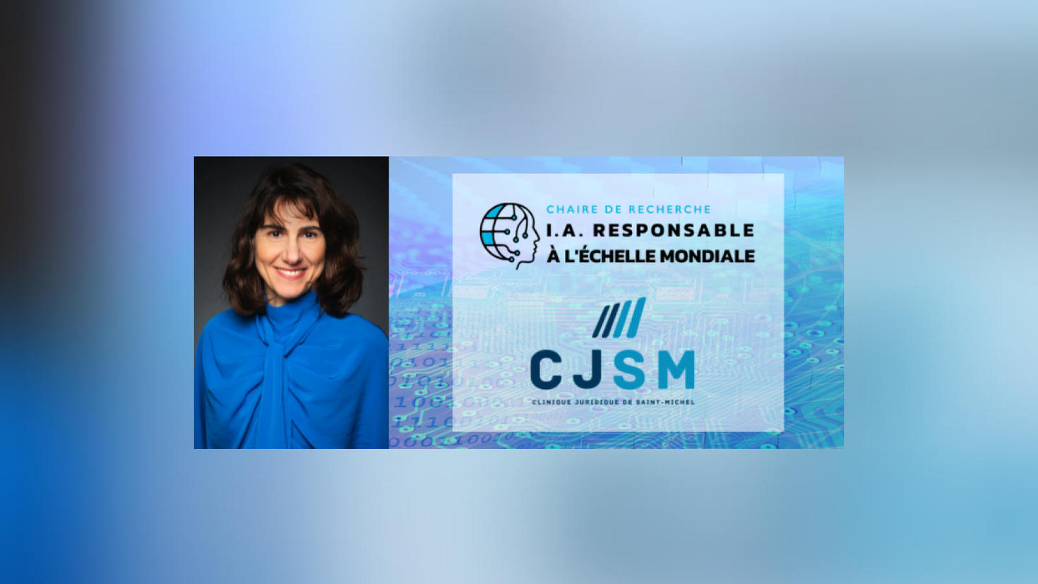 Poster featuring professor