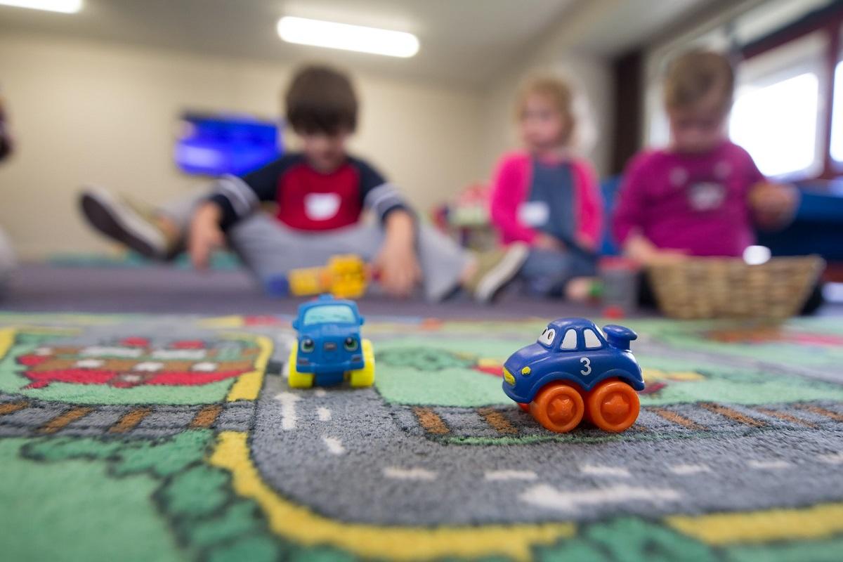 Children playing in a daycare