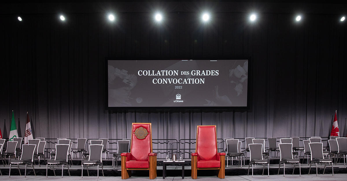 Shaw Centre stage at the Convocation