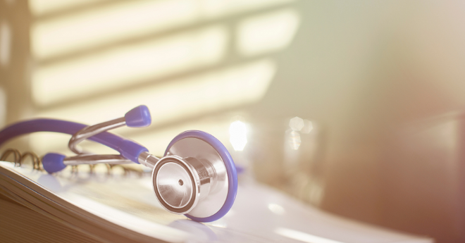 purple stethoscope