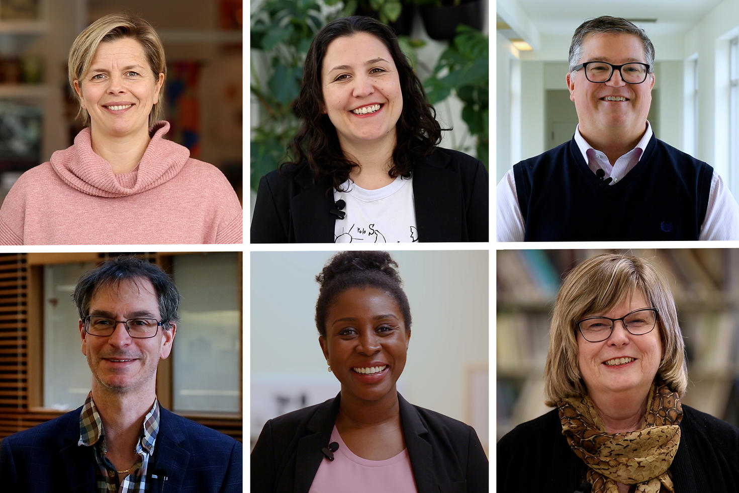 Francophone researchers at uOttawa. Top row: Stéphanie Gaudet, Janaína Nazzari Gomes, François Larocque. Bottom row: André Lecous, Mwali Muray and Lucie Hotte