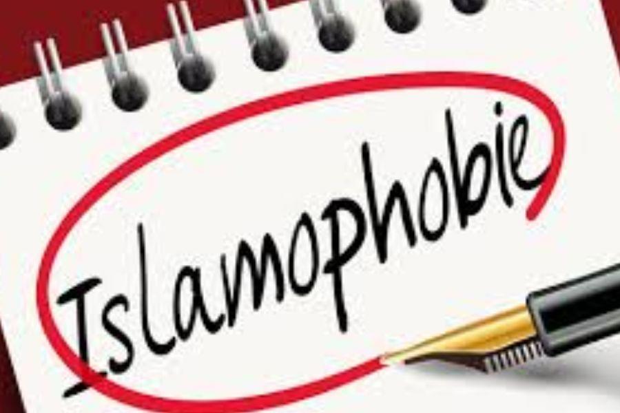 An illustration of a pen circling the word "Islamophobie".