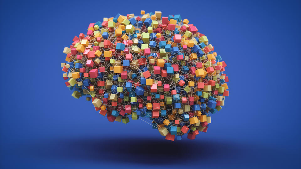 Brain colorful boxes