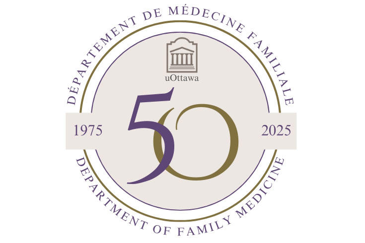 Le logo du 50e anniversaire du Département de médecine familiale de la Faculté de médecine de l’Université d’Ottawa