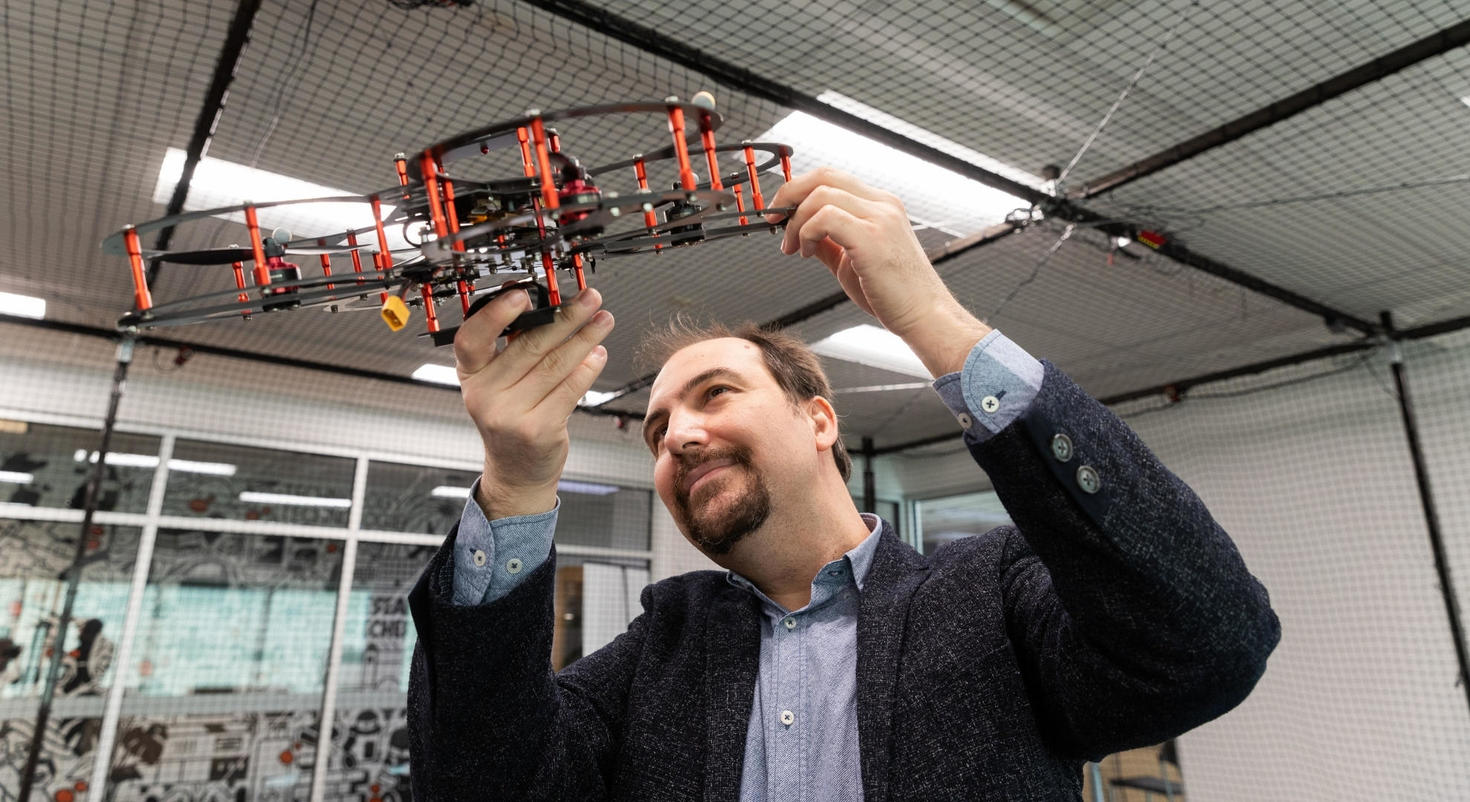 Kantarci with a drone.