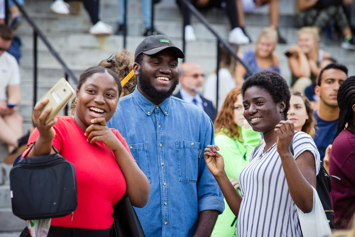Students taking a selfie