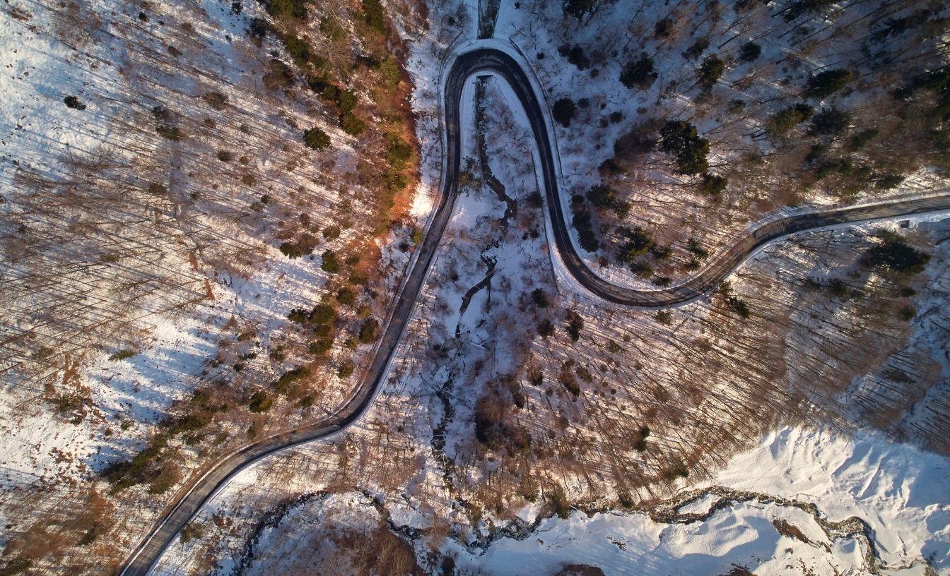 Arial vue of a map