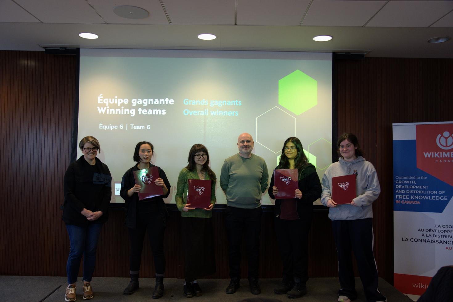 Équipe gagnante de la compétition