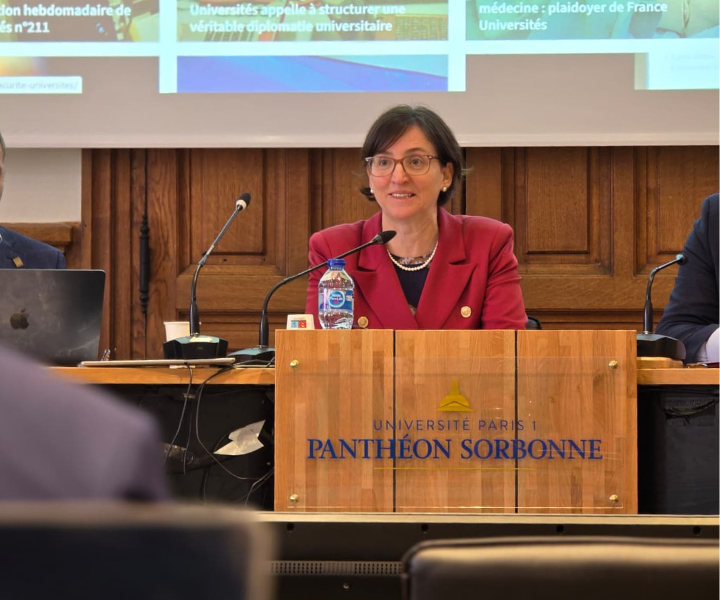Marie-Eve Sylvestre at the U7+ presidential summit in Paris.