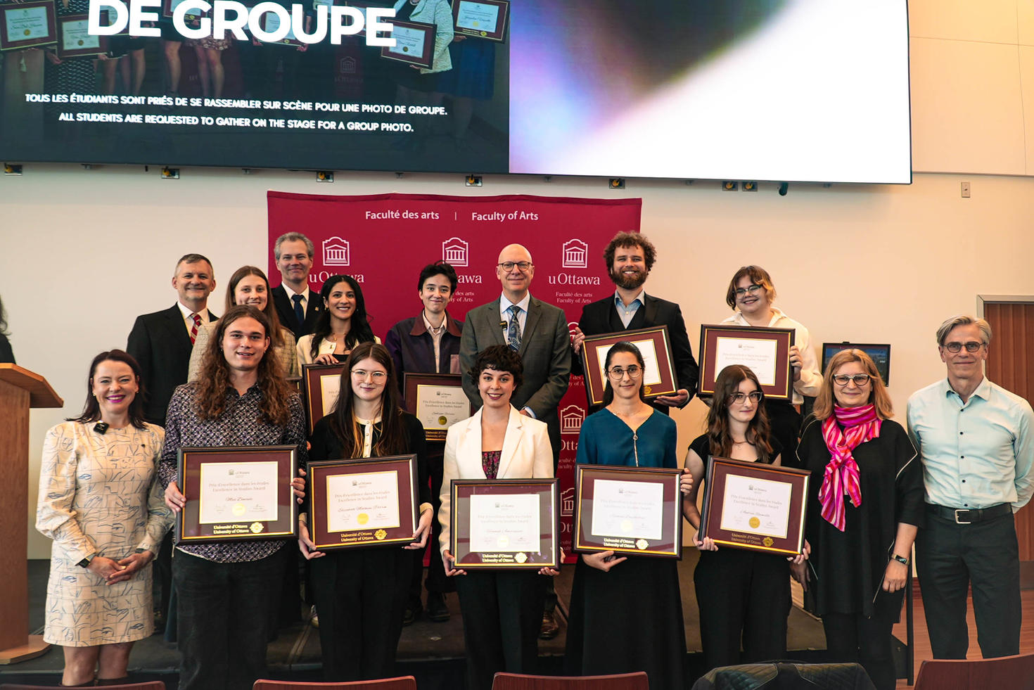 Group photo of the Arts Awards of Excellence 2025