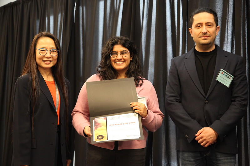 Samiha Chatoo accepting her award.