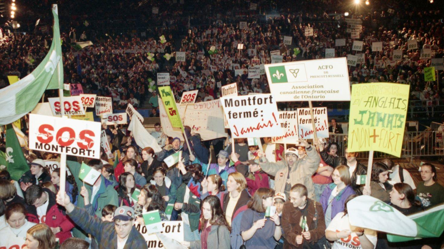 Manifestation le 17 mars 1997 pour SOS Monfort.