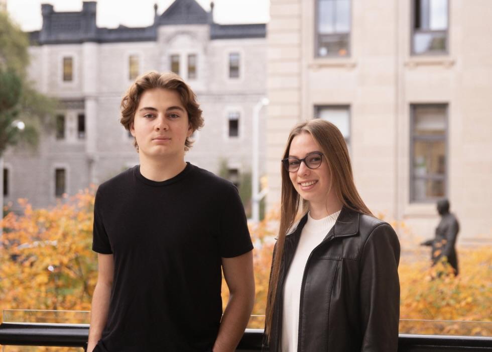 Nico Couton (left) and Alexanne Lapierre (right), 2025 Schulich Leader Scholarship recipients.