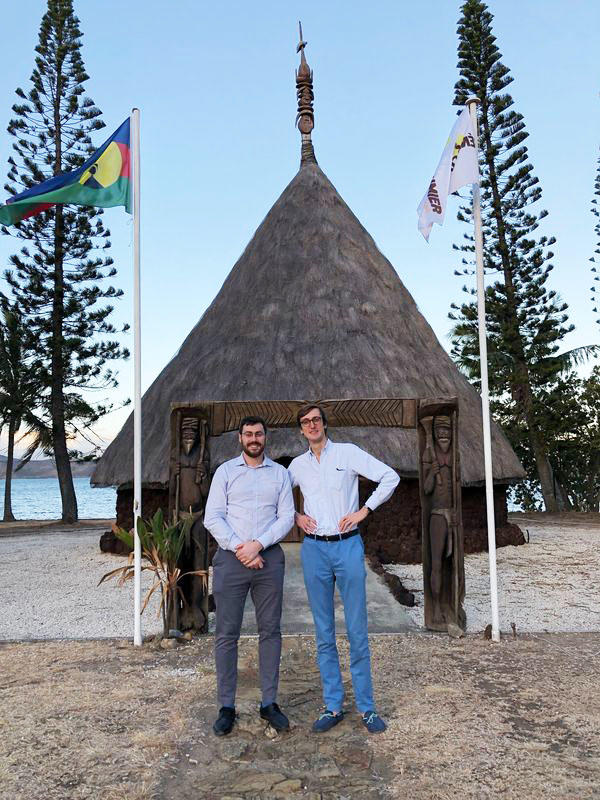 Thomas Burelli and Louis-Romain Riché at the Customary Senate of New Caledonia.