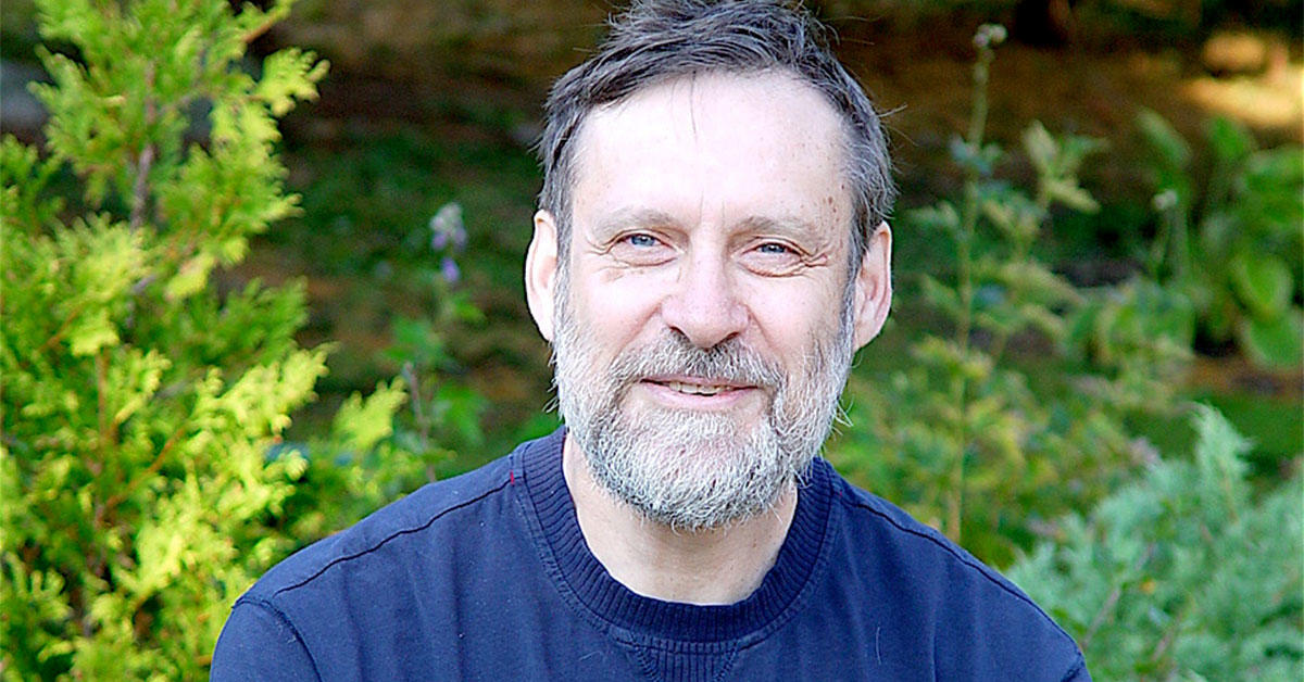 Leonard Maler in his garden