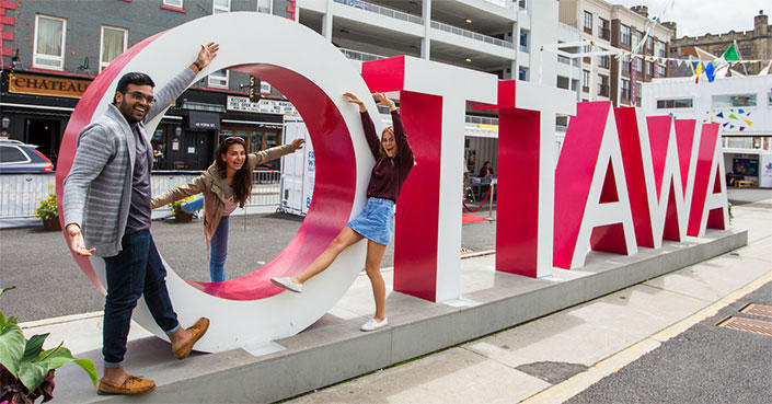 Students enjoying summer in Byward market