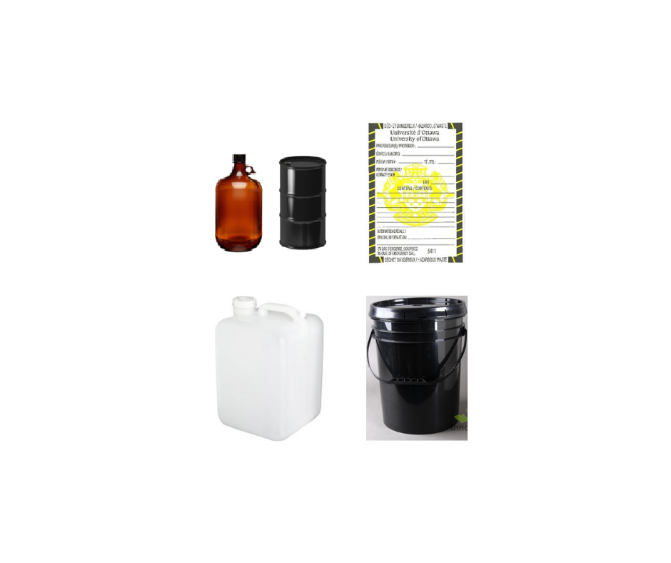 Various Hazardous Waste Containers