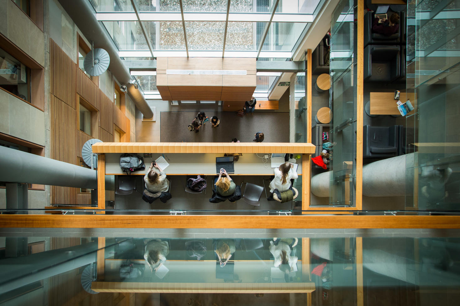 Vue intérieure de l'édifices des sciences sociales