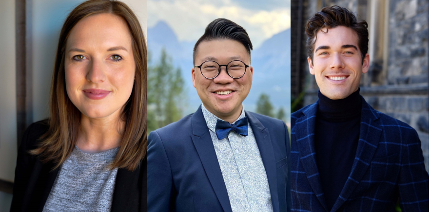 Instantanés côte à côte de la Dre Nicole Racine, du Dr Jeffry Quan et du Dr Andrew Nicholson