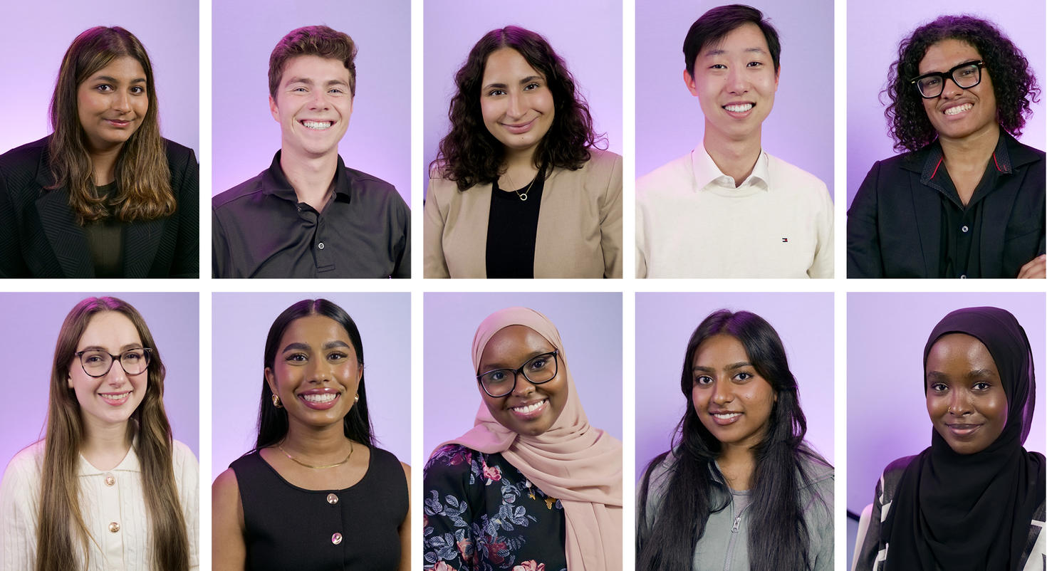 Collage des dix étudiantes et étudiants de l'Université d'Ottawa lauréats des prix 21Under21.