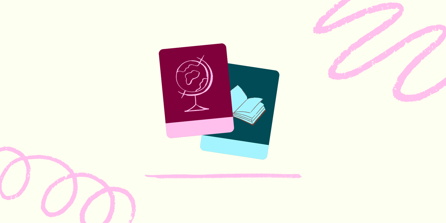 illustration of book and globe