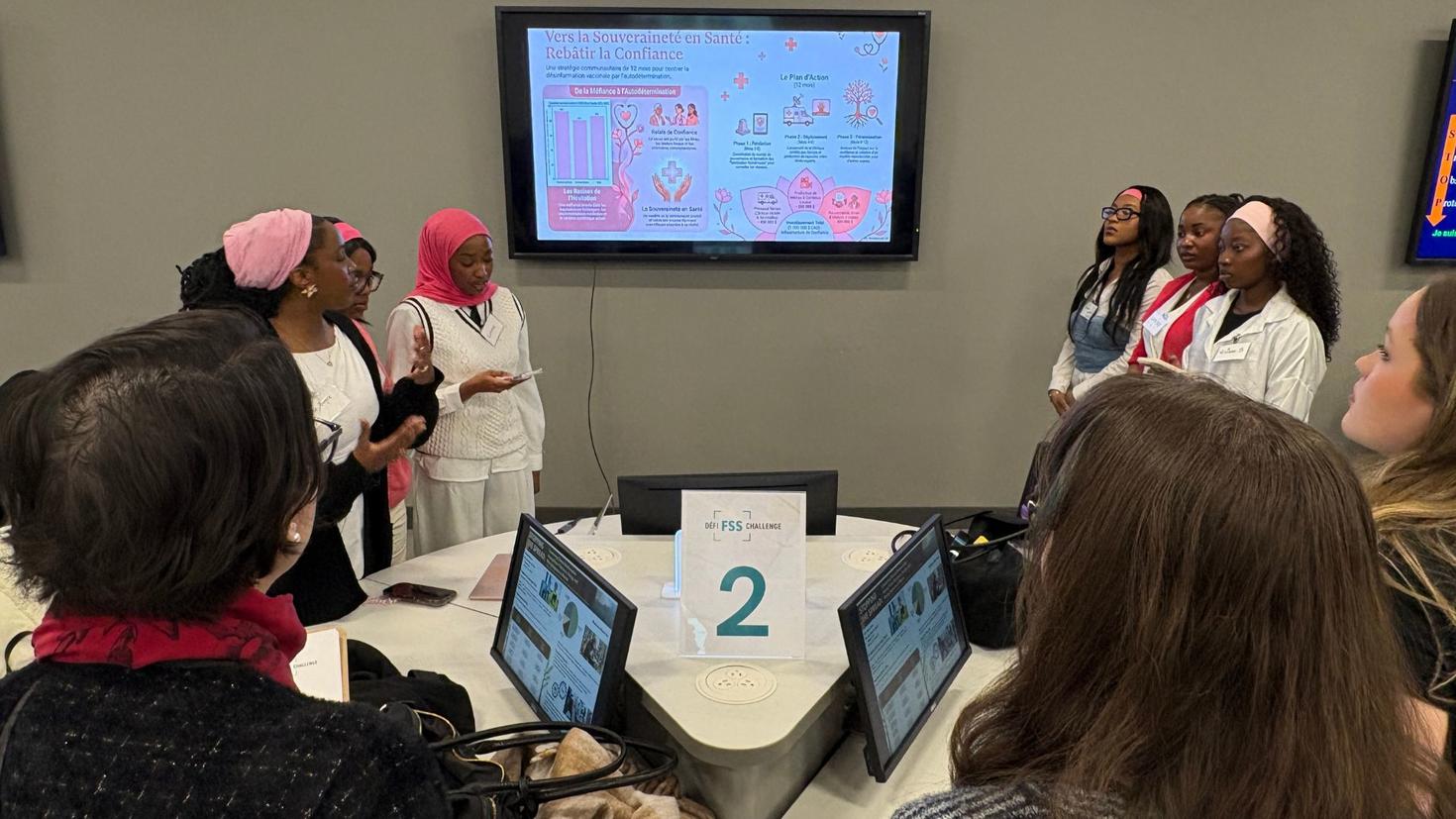 group of students working together