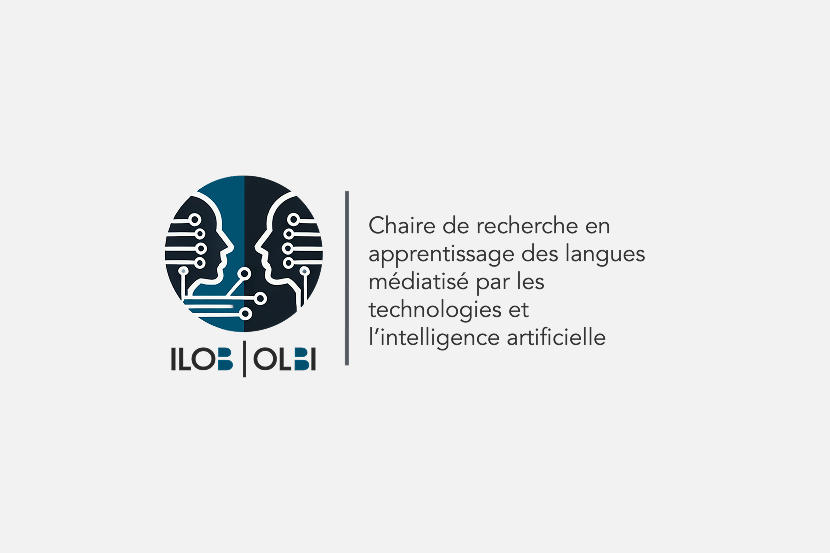 Logo pour la Chaire de recherche en apprentissage des langues médiatisé par les technologies et l’intelligence artificielle