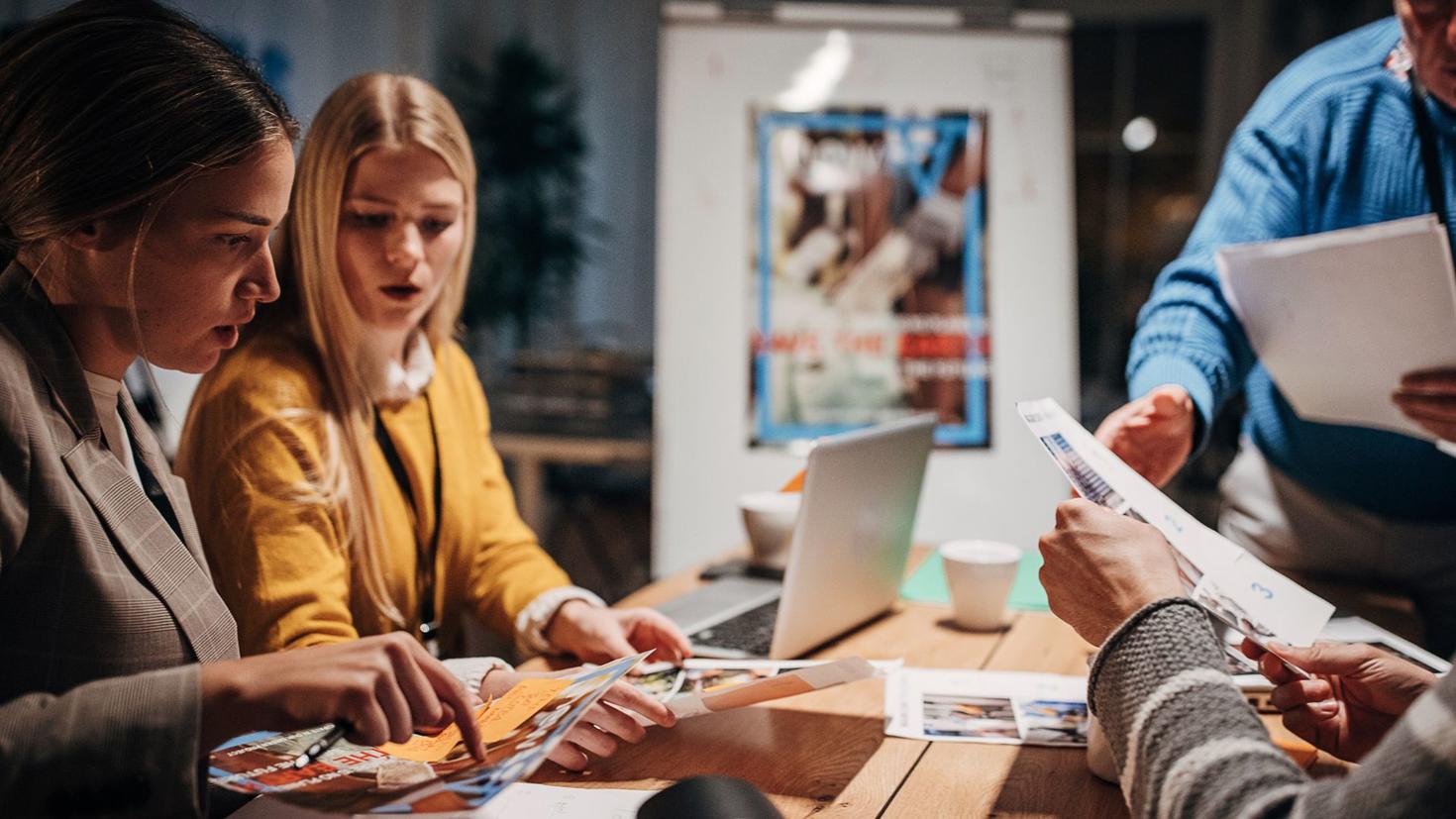 group of student working 