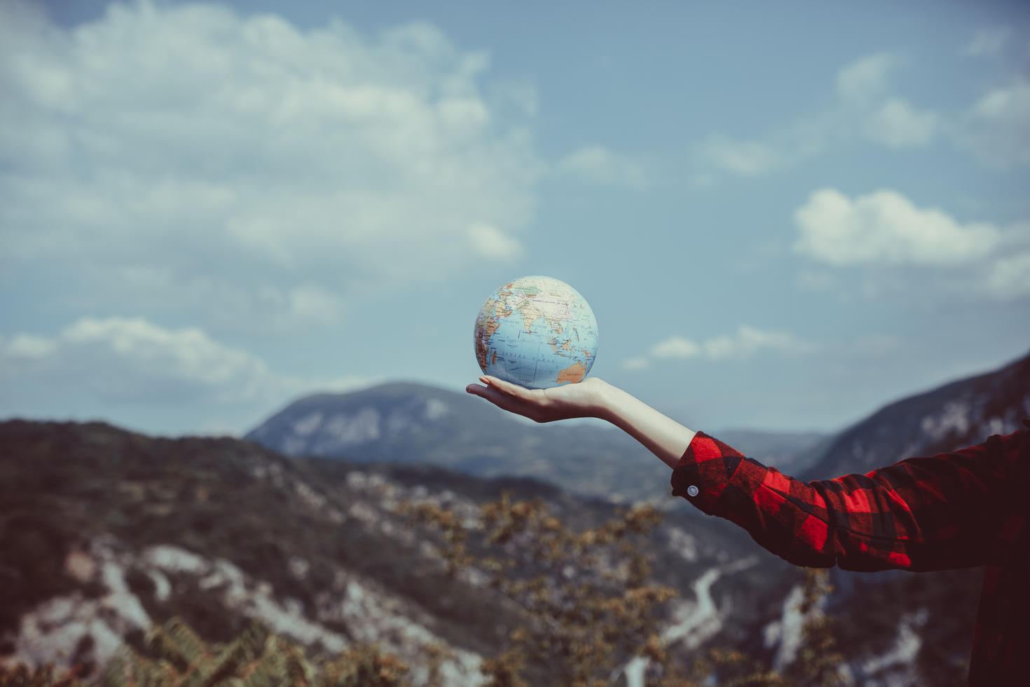 Earth in hands