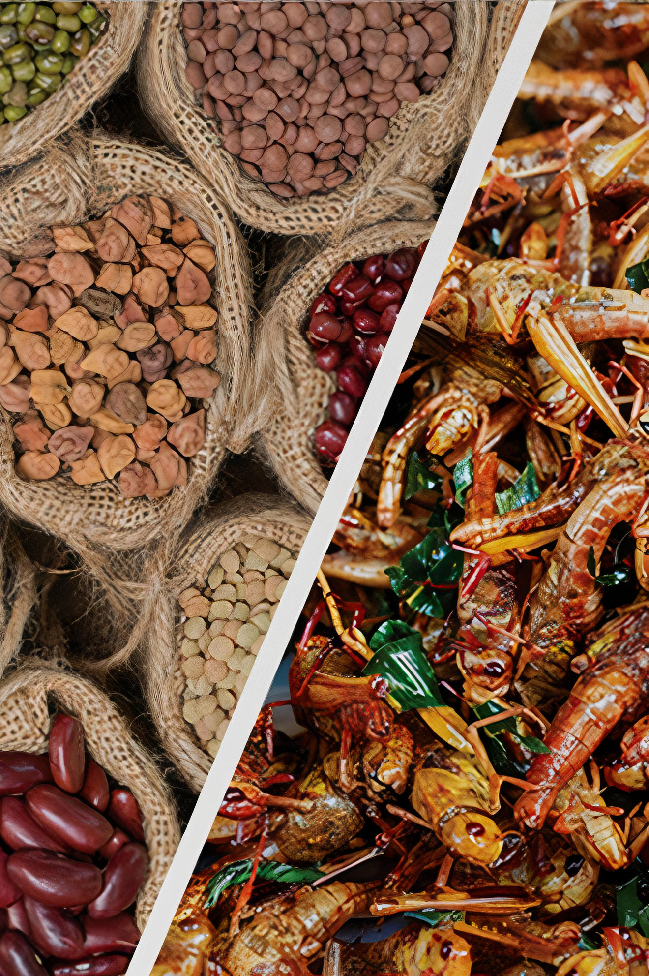Alternative protein sources found in plants and insects