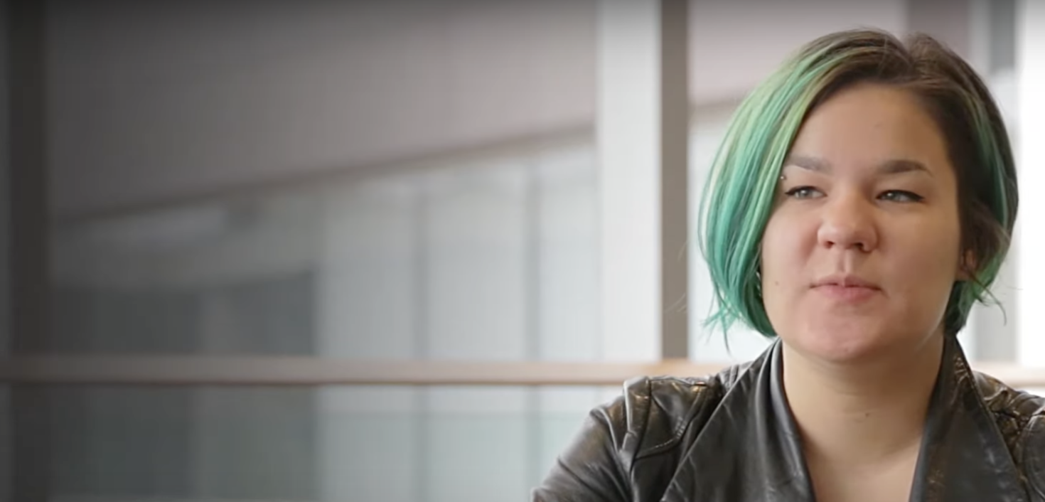 screenshot of testimonial video